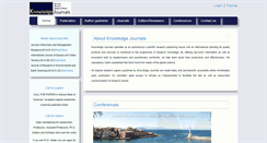 Desktop Screenshot of knowledgejournals.com