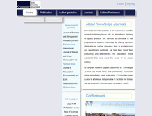 Tablet Screenshot of knowledgejournals.com